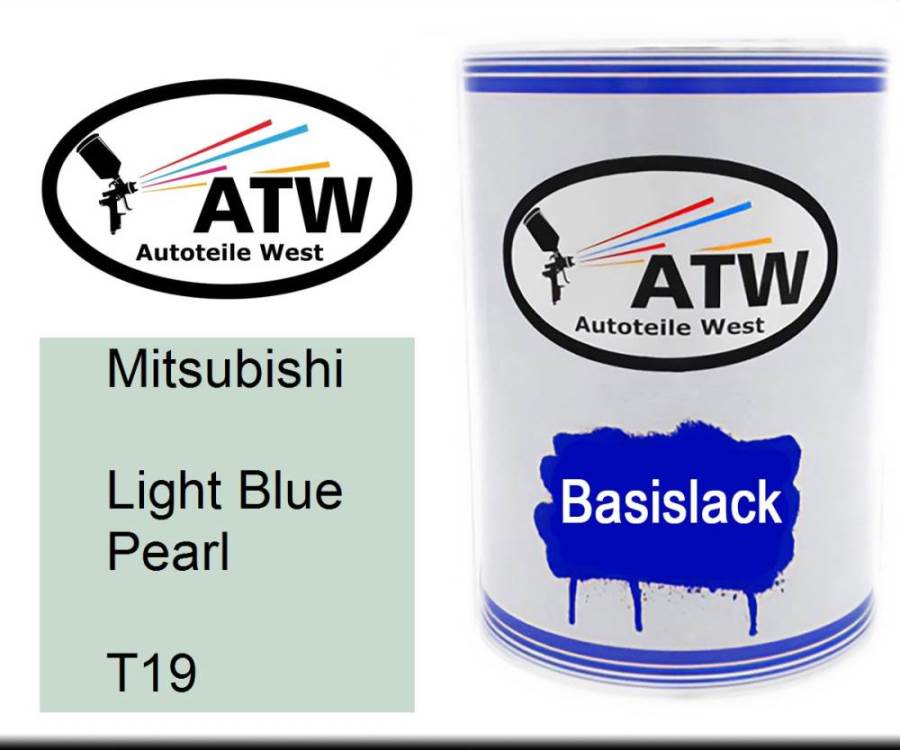 Mitsubishi, Light Blue Pearl, T19: 500ml Lackdose, von ATW Autoteile West.